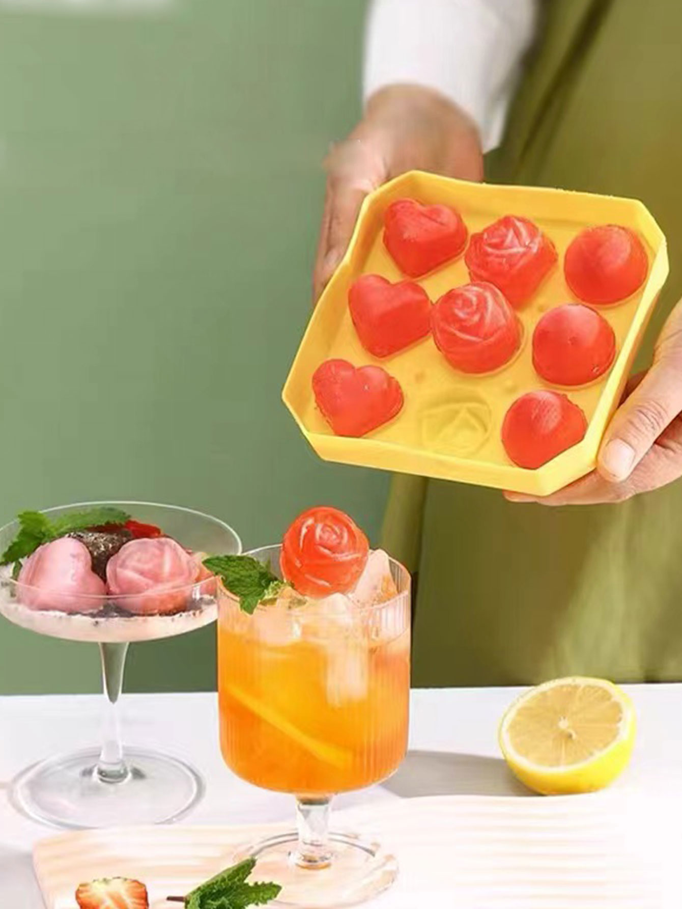 Ice Mold Sphere - Stampo per cubetti di ghiaccio rosa