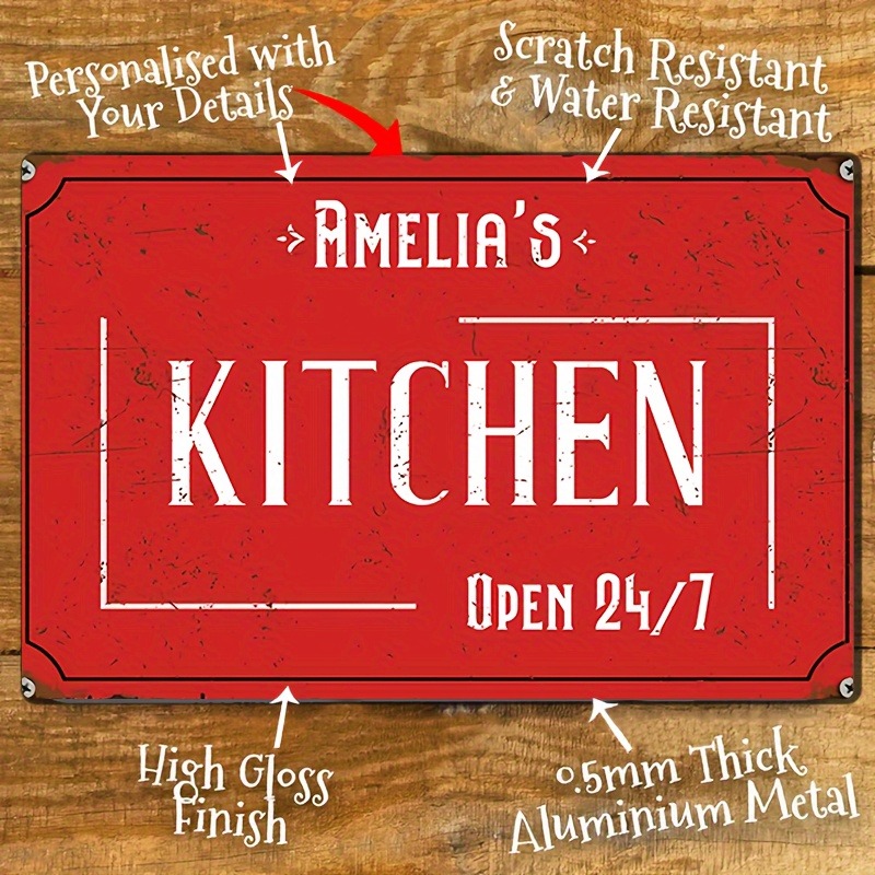 Home Bar Signs - CIFbuy Targa in Metallo Personalizzabile per