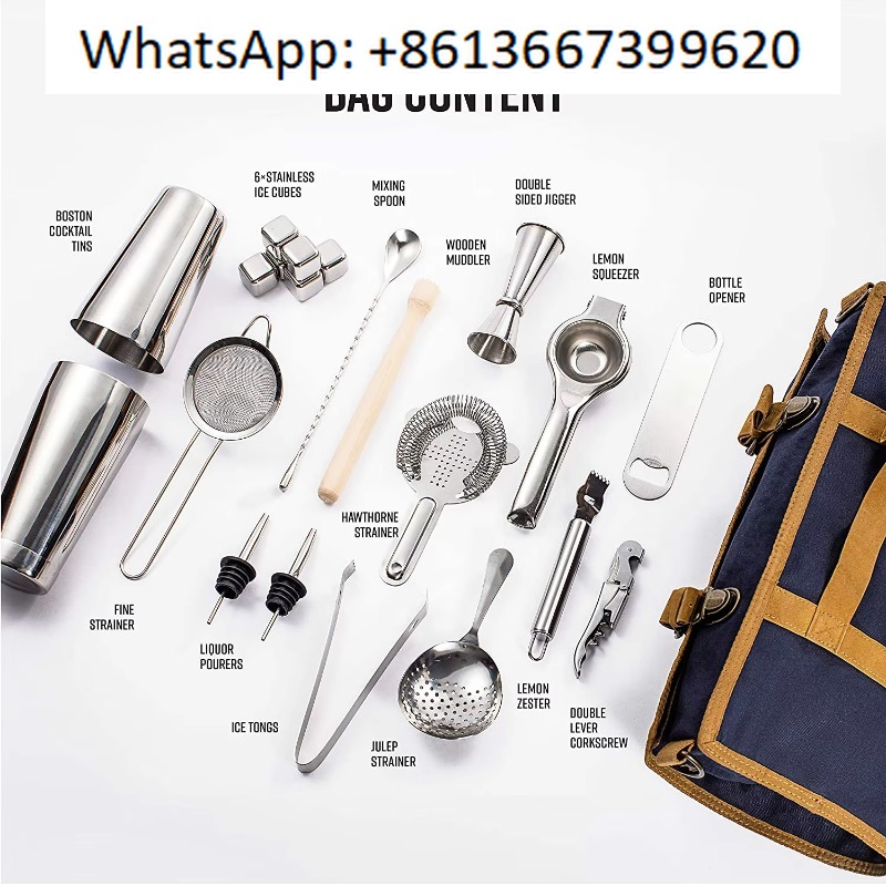 Boston Shaker Set - Kit barista da 22 pezzi: shaker