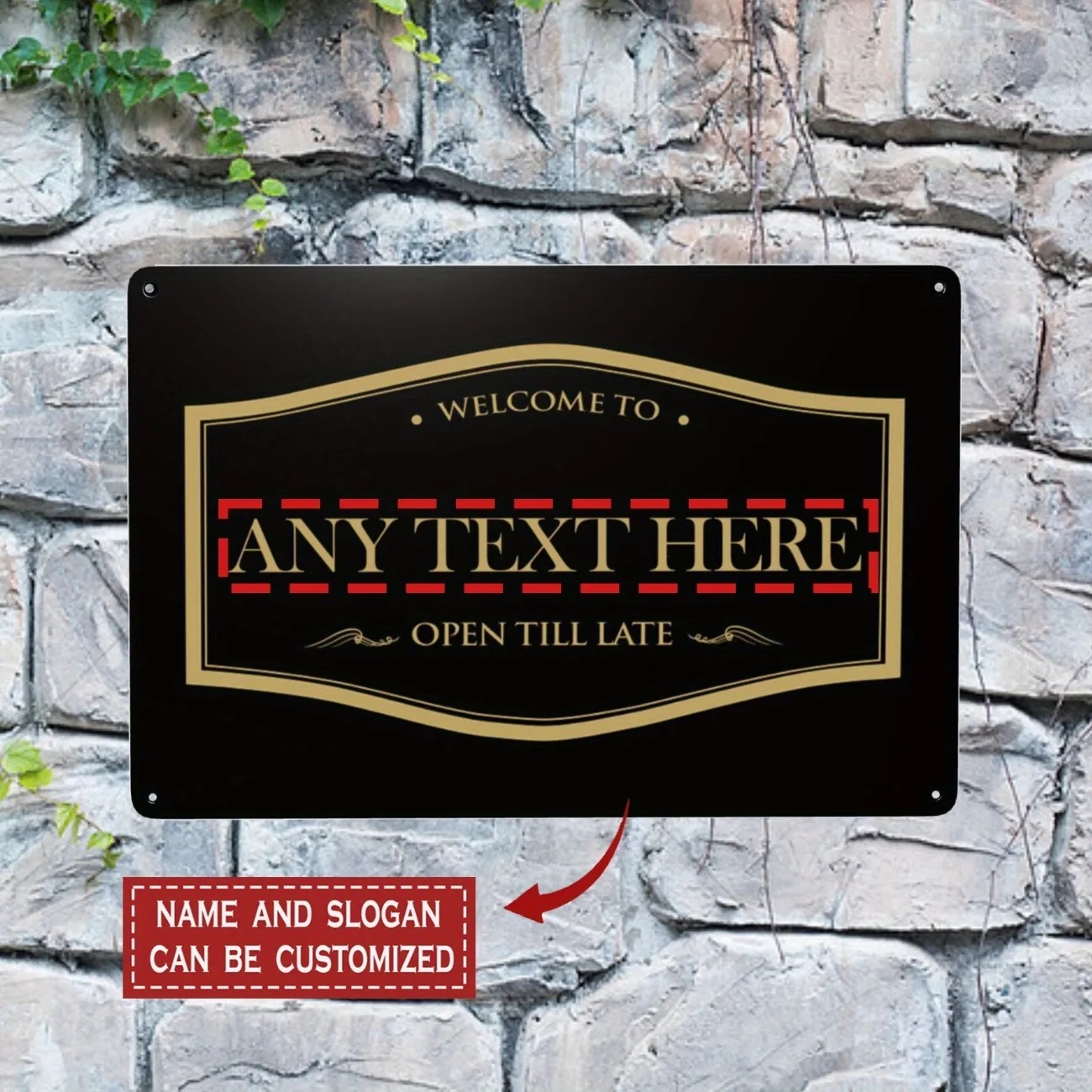 Home Bar Signs - CIFbuy Targa in Metallo 2D Personalizzabile,